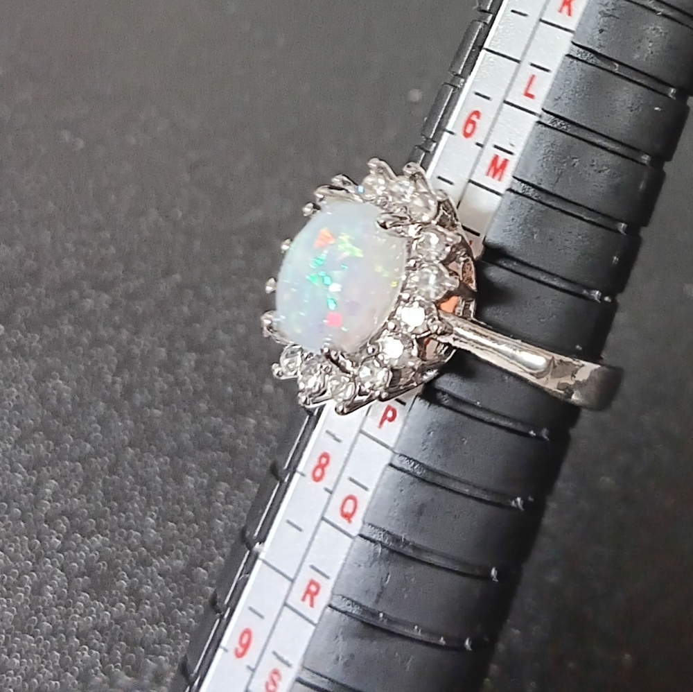 Opal CZ Ring  (NEW) - Picture 2 of 8
